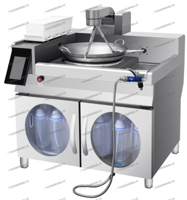 落地式上搅拌全自动小炒炒菜机（自动投料+喷料）